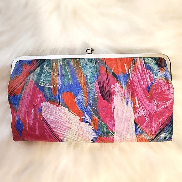 HOBO The Original Vintage Bright Art Deco Leather 'Lauren' Wallet/Clutch - Picture 8 of 14
